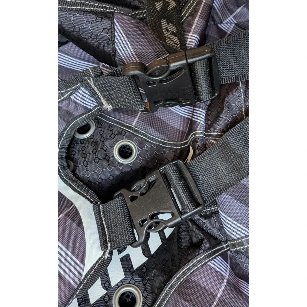 Warrior Lacrosse Jet Pack Backpack Black Grey Plaid Gear Bag XL‎ Multi Pocket